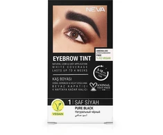 Neva Eyebrow Tint Vegan Permanent Hair Dye Pure Juodas, 30 ml