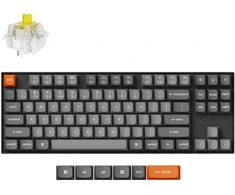 Keychron K8 Max Wireless (K8M-H4) - US išdėstymas - Hot-Swappable Super Banana - Juodas (Juoda) Mechaninė Belaidė Žaidimų Klaviatūra