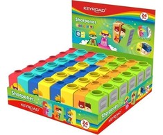 Keyroad pieštukų galąstuvas Cartoon plastikas, dvigubas (24 vnt.)