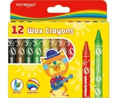 Vaškinės kreidelės Keyroad, 11 mm, 12 spalvų