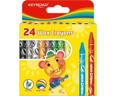 Vaškinės kreidelės Keyroad, 8mm 24 spalvų