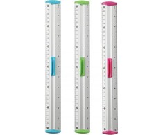 Liniuotė Keyroad, 30 cm, aliumininė, su laikikliu pieštukui