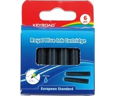 Rašalo kapsulės Keyroad, mėlynos spalvos, 6 vnt./pak.