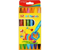 Keyroad Aliejinės pastelės spalvotos, 12vnt