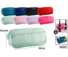 Keyroad Pieštukų dėklas su 4 užtrauktukais 22x10.5cm MIX