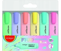 Teksto žymekliai Keyroad, 6 pastelinių spalvų