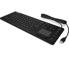 Icy Box KeySonic klaviatūra waterproof, touchpad, USB, industrial IP68, Juodas