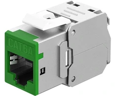 Goobay Keystone modulis RJ45 CAT 6A, STP, plonas, žalias - spalvinė versija žalia