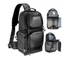 K&amp;F 10L Sling Crossbody foto kuprinė DSLR fotoaparatui / KF13.176 / Juoda