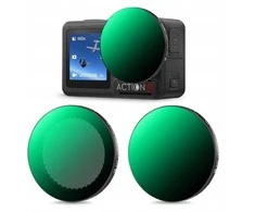 K&amp;F 2 reguliuojamų pilkos spalvos filtrų rinkinys ND2-32 + ND32-512 Dji Osmo Action 3 4 5 Pro / Sku.2359
