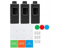 Kf 3x Butelis Buteliai fotochemikalams foto į filmų tamsos kambarį 1L HDPE / DCSB-K3 (SB12045)