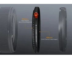 K&amp;F Concept Nano-X MRC CPL filtras, ND2-32 faderis ir juodo rūko 1/4–55 mm filtras