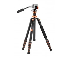 K&amp;F CONCEPT anglies pluošto fotoaparato trikojis su hidrauline galvute, 173 cm, KF09.158