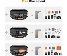 K&amp;F Concept Urban Wander Sling 12L fotoaparato krepšys – juodas