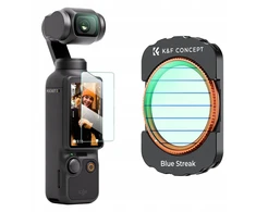 Kf filtras mėlynų juostelių anamorfinėms juostelėms + ekrano stiklas 2in1, skirtas DJI Osmo Pocket 3 / 4 / Kf01.2615
