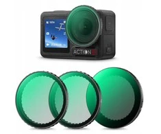 K&amp;F Filtrų rinkinys 3in1 Pl + Nd2-32 + Juodas Diffusion 1/4, skirtas Dji Osmo Action 3 4 5 Pro / Sku.2360