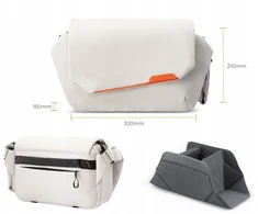 Kf fotografių foto video krepšys K&amp;f Sling Urban Wander 10 l fotoaparatui kamerai Sling Bang / Kf13.213v1 / Balta (SB11514)