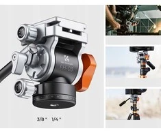Kf Head Panoramic Video Oil Head K&amp;F FH-03 5kg Metal 1/4 3/8 Arca Swiss / FH-03 / KF31.087