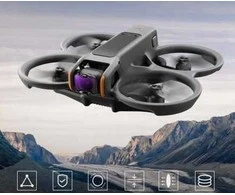 Kf pilkos spalvos filtrų rinkinys Nd 4in1 Nd8 Nd16 Nd32 Nd64, skirtas DJI Avata 2 Drone / Sku.2251