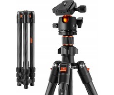 Kf Tripod Ultralight K&amp;f anglies pluošto trikojis 162 cm 8kg, skirtas telefono kamerai / K254c2-bh-36 / Kf09.123
