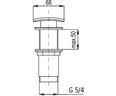 KFA Automat- spustelėkite 5 / 4 "didelis kvadratinis chromas (660- 454- 0)