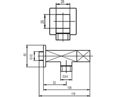 KFA Kampo vožtuvas su 1 / 2 "x3 / 4" (244- 120- 0)