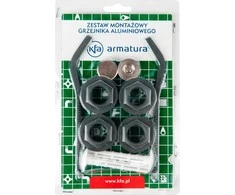 Armatura_Kra Radiatorių laikiklių komplektas KFA Anthracite 1"x 1/2"