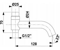 KFA Snapelis 835-670-00 MOZA VONIOS IŠĖJIMAS LIETUS DUŠUI CHROME // B-67-OUTLET