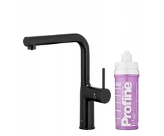 KFA virtuvinis maišytuvas KFA virtuvinis maišytuvas su vandens filtravimo funkcija ir ištraukiamu snapeliu „Duero Pure Move Pull-Out“ + „Profine Lilac S“ filtrų komplektas, juodas 6623-425-81