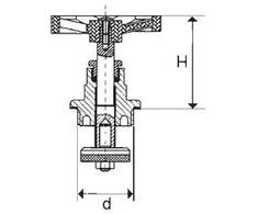 KFA Vožtuvo galvutė žalvaris 6 / 4 "881-410- 40