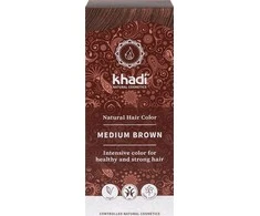 Augaliniai vidutinio rudumo plaukų dažai Medium Brown, Khadi Naturprodukte, 100g
