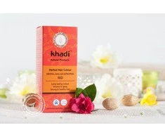 Augaliniai tamsiai raudoni plaukų dažai Henna Amla Jatropha, Khadi, 100g