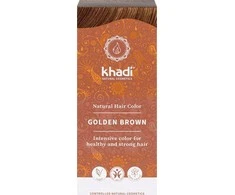 Augaliniai auksinio rudumo plaukų dažai Golden Brown, Khadi, 100g