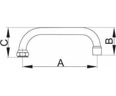 Kiaulės Hydroland U.3 / 4 "L-160MM / / WL.3 / 4.U.160. B