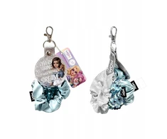 KIDS 2x Plaukų gumelės Scrunchie + raktų pakabukas 2in1 mergaitėms Wow / Wow00093 Turkio/ Sidabrinis (SB12191)