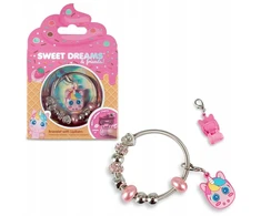 KIDS Apyrankė su vienaragių + Paslėptas lūpų balzamas / lūpų balzamas Sweet Dreams / Kl11703 Rausvas (SB12235)