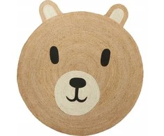 Kids Collection Bear Nimi vaikų kambario kilimas, meškiukas su ausytėmis, Ø 117 cm