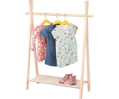 Kids Collection Vaikiškas Stovo Drabužiams 80,5x30x100 cm - Skandinaviškas Dizainas