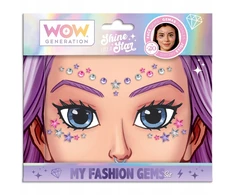 KIDS Dekoratyviniai papuošalai veidui 20+ rinkinys Mix Wow Generation / Wow00099 (žvaigždutės/blizgios detalės rožinė/violetinė/sidabrinė) (SB12182)