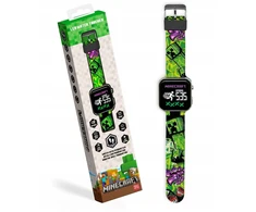 Išmanusis laikrodis Kids Licensing KIDS Išmanusis vaikiškas laikrodis Minecraft LED žingsniamatis chronometras žadintuvas laikmatis / MIN4387 (SB12381)