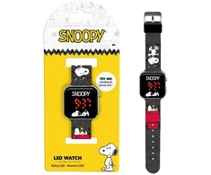 Išmanusis laikrodis Kids Licensing KIDS Laikrodis LED dziecięcy Snoopy Peanuts cyfrowy na rękę juoda dla dziecka / Pt00014 (SB12272)
