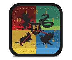 Kids Licensing KIDS Laikrodis ścienny Na ścianę Harry Potter Hogwarts 4 Domy Kwadratowy Analogowy / Hpk00029 (SB12239)
