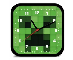 Kids Licensing KIDS Minecraft Laikrodis Ścienny Na Ścianę Dla Dzieci Dziecka Creeper / Min3058 (SB12375)