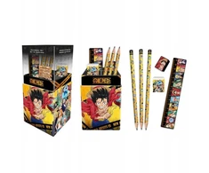 KIDS One Piece Przybornik Na Biurko Przybory Rinkinys Szkolny 7w1 Ołówki Onepiece / Op00003 (SB11795)