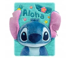 KIDS Dienoraščio užrašinė A5 3D pliušinis Lilo ir Stitch Ohana / St00117