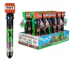 KIDS Tušinukas Minecraft 10 spalvų + figūrėlė dinamitas TNT 3D daugiaspalvis juodas / Mc00063-juoda (SB11939)
