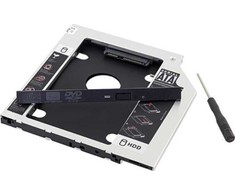 Ak184B 2,5 colio HDD/SSD dėklas nešiojamam kompiuteriui, 9,5 mm
