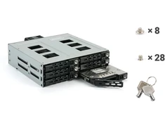 Kieszeń Fantec FANTEC MR-SA1262-12G Płytka tylna dla sześciu 6,35-8,89cm 2,5/3,5 cali HDD/SSD maksymalna wysokość 9,52mm w 13,3cm-5,25 cali wkładzie