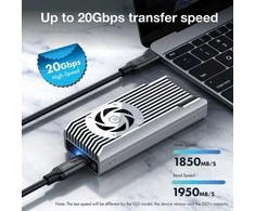 GAU GRAUGEAR G-M206-20G-F saugojimo diskų korpusas SSD korpusas Pilka M.2