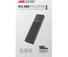 Hikvision HIKSEMI išorinė dėžutė MD202, M.2 SATA NVMe Korpusas, Iki 2280, juodas